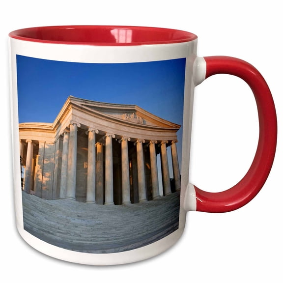 3drose, Washington, D.c., Jefferson Memorial at Dawn - Us09 Bja0001 - Jaynes Gallery, 11oz Two-tone Red Mug