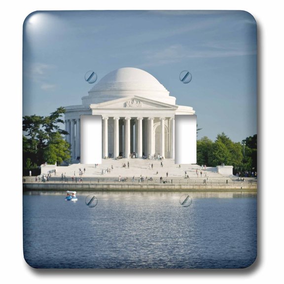 3dRose, Washington, D.C., Jefferson Memorial, tidal basin - US09 BBR0019 - Brent Bergherm, double toggle switch