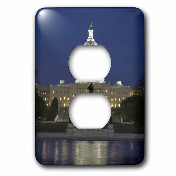 3dRose, Washington, D.C. Reflection of Capitol Building - US09 BJA0045 - Jaynes Gallery, 2 plug outlet cover
