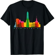 Washington D.C. Skyline Colorful Vintage Washington D.C. T-Shirt