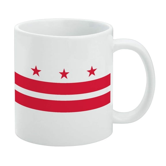 Washington D.C. The District of Columbia Flag White Mug