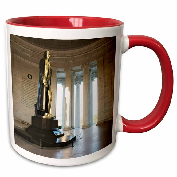 3drose, Washington D.c. Thomas Jefferson Memorial - Us09 Bja0058 - Jaynes Gallery, 11oz Two-tone Red Mug