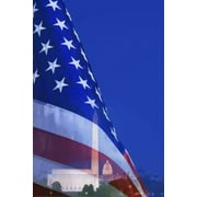 Washington DC, American flag superimposed by Dennis Flaherty (18 x 24)