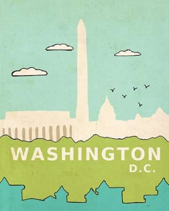 Washington DC Canvas Art - Lisa Barbero (24 x 30)