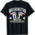 thumbnail image 1 of Washington DC Capitol Hill USA Flag Souvenir Skyline T-Shirt, 1 of 3