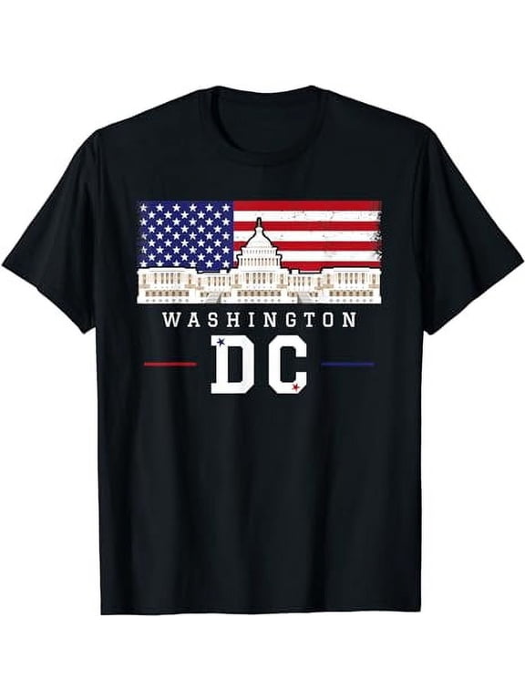 Washington DC Capitol Hill USA Flag Souvenir T-Shirt T-Shirt