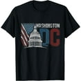 thumbnail image 1 of Washington DC Capitol Hill USA Flag Souvenir design T-Shirt, 1 of 3