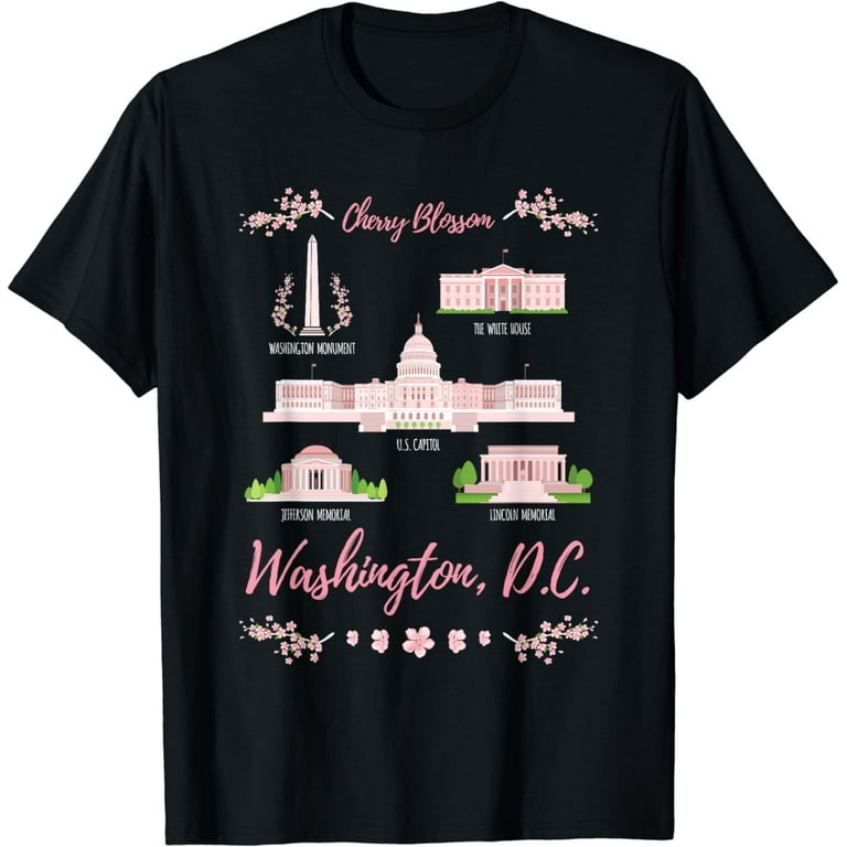 Washington Dc Cherry Blossoms Monuments Memorials T Shirt Washington Dc Cherry Blossoms Monuments Memorials T Shirt