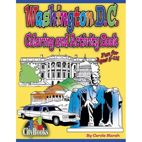 Pre-Owned Washington DC Coloring & Activity Book (City Activity Books) Paperback