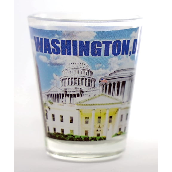 Washington DC Day Color Photo Collage Shot Glass