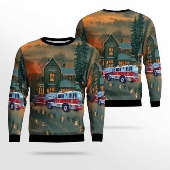 Washington DC Fire And EMS 3D Christmas Sweater – Christmas Gifts For Firefighters