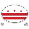 thumbnail image 1 of Washington DC Flag Oval - 12" Vinyl Sticker Waterproof Decal, 1 of 1