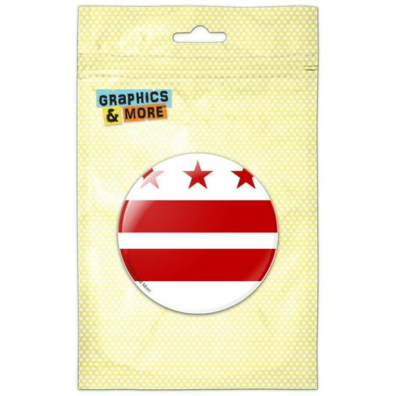 Washington DC Flag Refrigerator Button Magnet