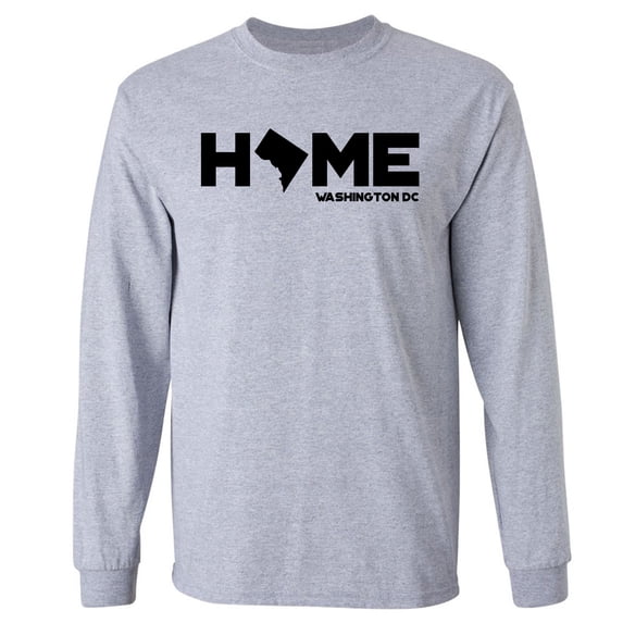 Washington DC HOME Adult Long Sleeve T-shirt