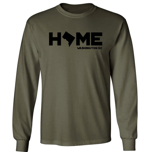 Washington DC HOME Adult Long Sleeve T-shirt