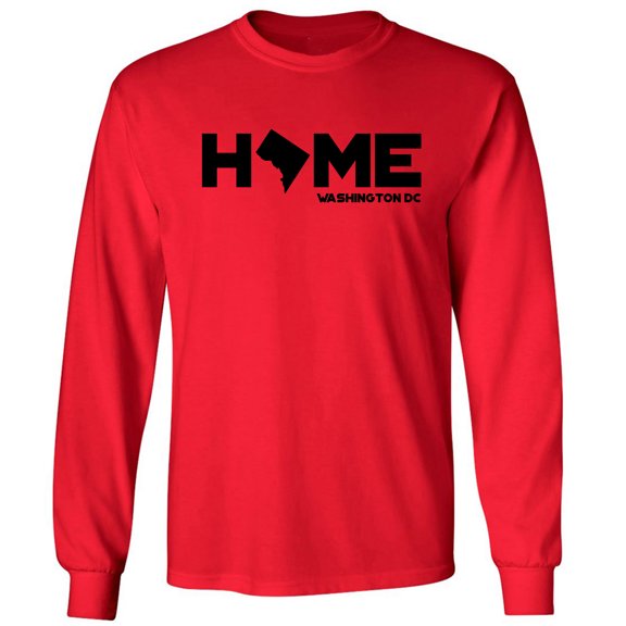 Washington DC HOME Adult Long Sleeve T-shirt