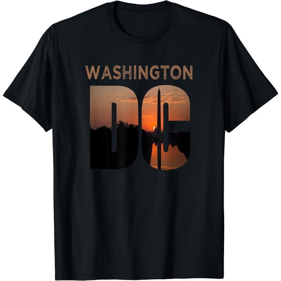 Washington DC Monument Skyline Art Vacation Souvenir Gift T-Shirt