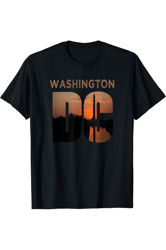 Washington DC Monument Skyline Art Vacation Souvenir Gift T-Shirt
