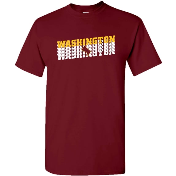 Washington DC Retro Repeat - Sports Team City Pride Tailgating T Shirt - Large - Garnet