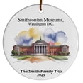 thumbnail image 1 of Washington DC Smithsonian Museums Christmas Ornament, Collection of City Travel Souvenirs for Family and Friends, Christmas Tree Ornament City Travel, Trips of The Year, 1 of 5