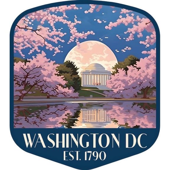 Washington DC Souvenir Decorative Vinyl Decal Sticker (2-Inch)