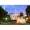 thumbnail image 1 of Washington, DC, The White House (36x54 Giclee Gallery Art Print, Vivid Textured Wall Decor), 1 of 3