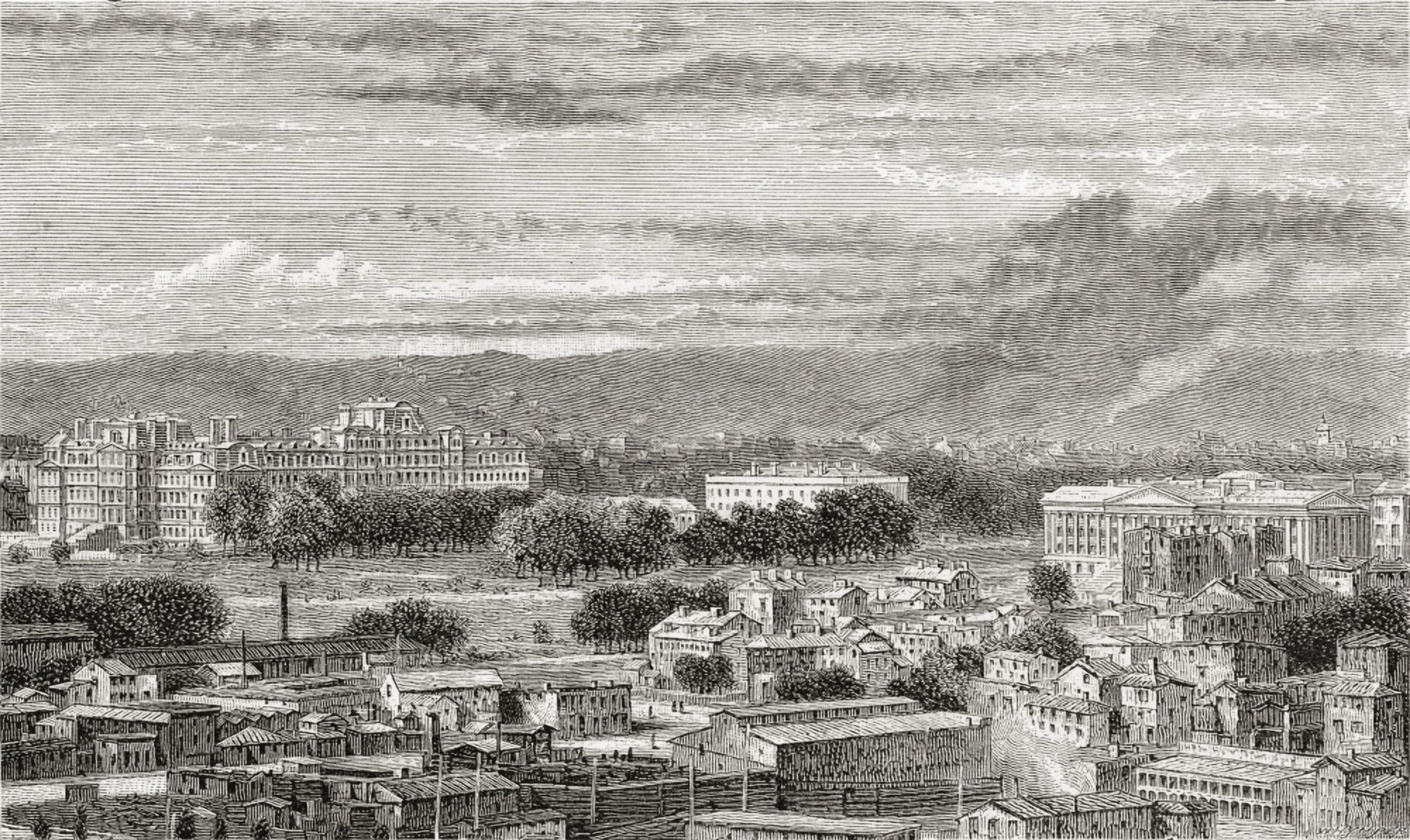 Washington DC United States Of America In The Late 19Th Century From North America Published 1883 Canvas Art - Ken Welsh Design Pics (38 x 22)