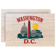 Washington DC Vintage Design Souvenir 4 x 6 Wood Postcard Full Color