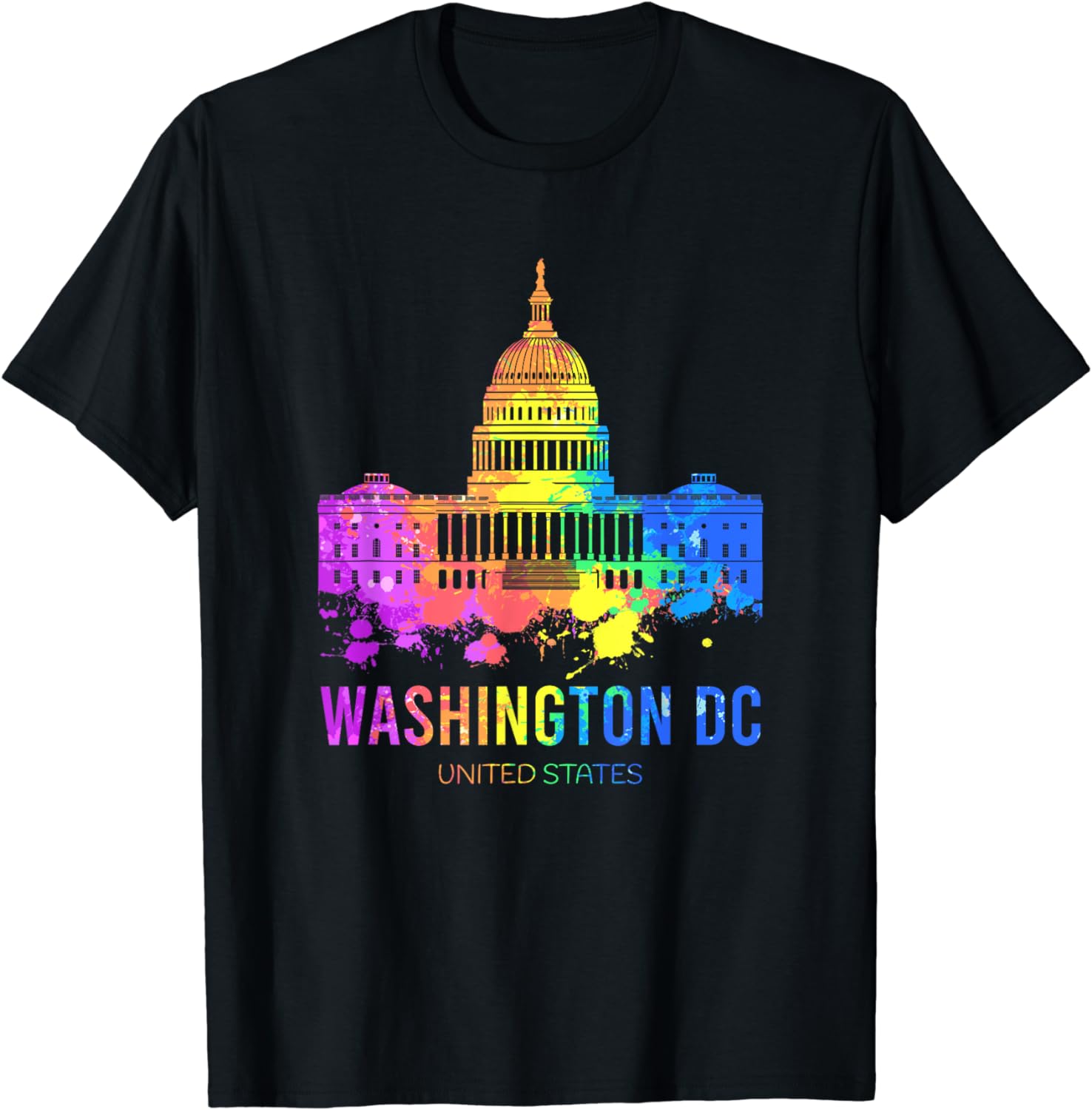 Washington DC skyline Watercolor Souvenirs Gifts US Capitol T Shirt