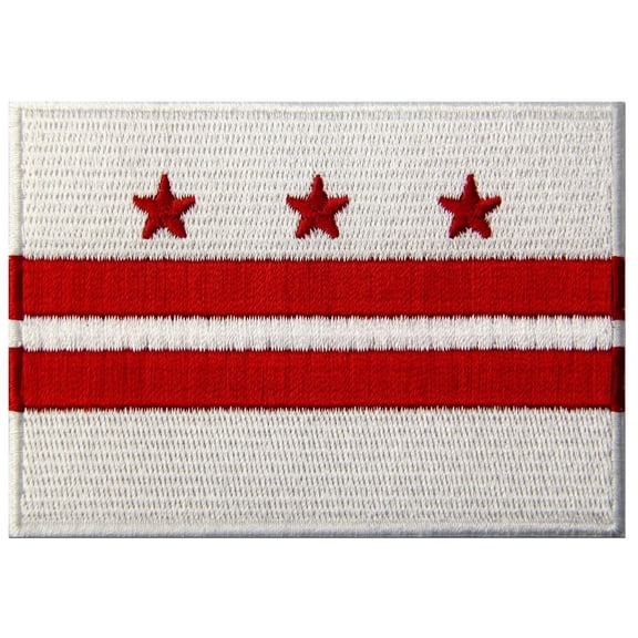 Washington Dc State Flag Embroidered Patch Iron On Sew On District Of Columbia Emblem