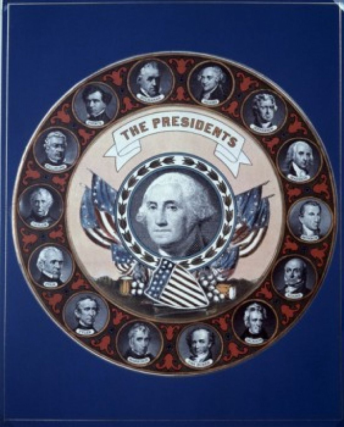 Washington Encircled by other Presidents American History Canvas Art - (18 x 24)