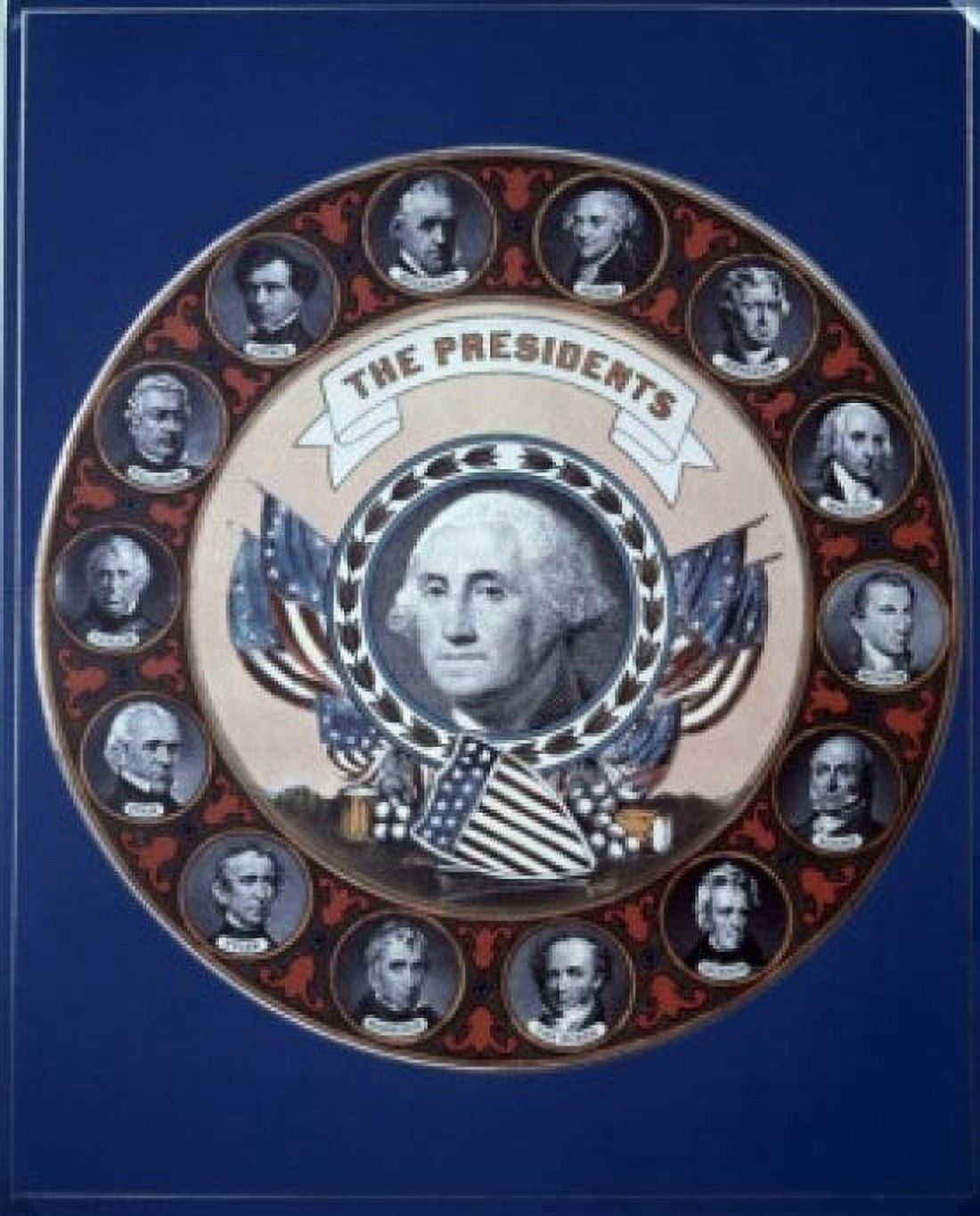 Washington Encircled by other Presidents American History Canvas Art - (24 x 36)