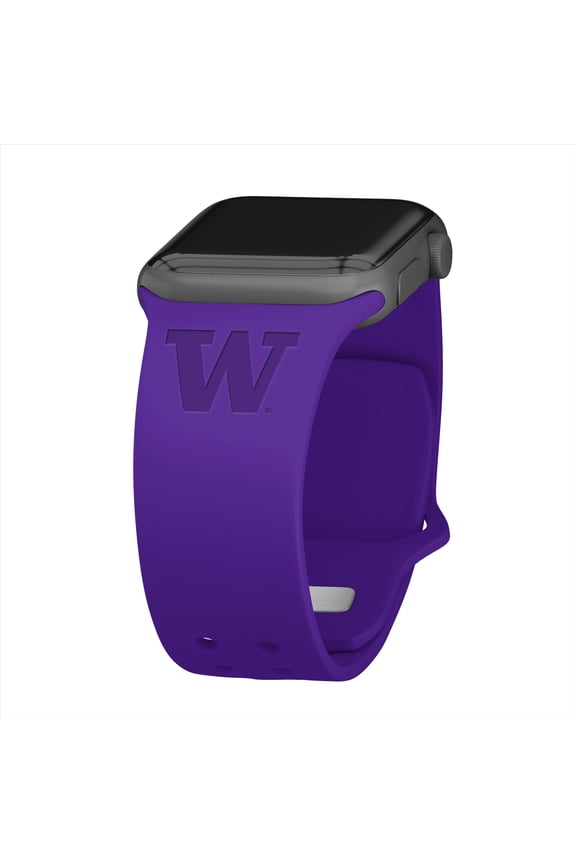Washington Engraved Silicone Unisex Watch Band for Apple Watch - 42/44/45/49mm(46mm Series 10/11) Purple by Affinity Bands