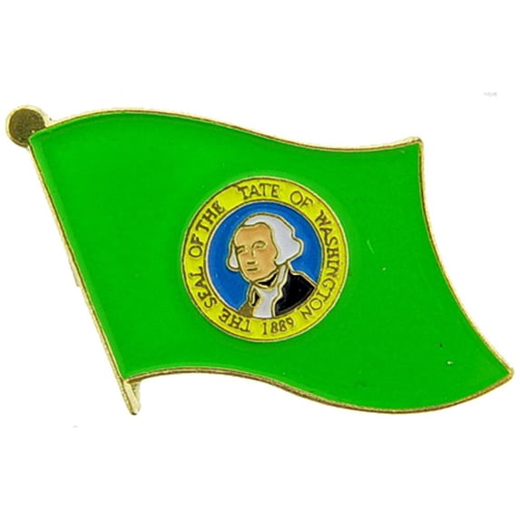 Eagle Emblems P09948 Flag Pin - Washington - 1.625 in.