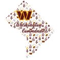 thumbnail image 1 of Washington Football Team 12'' Floral State Sign, 1 of 1