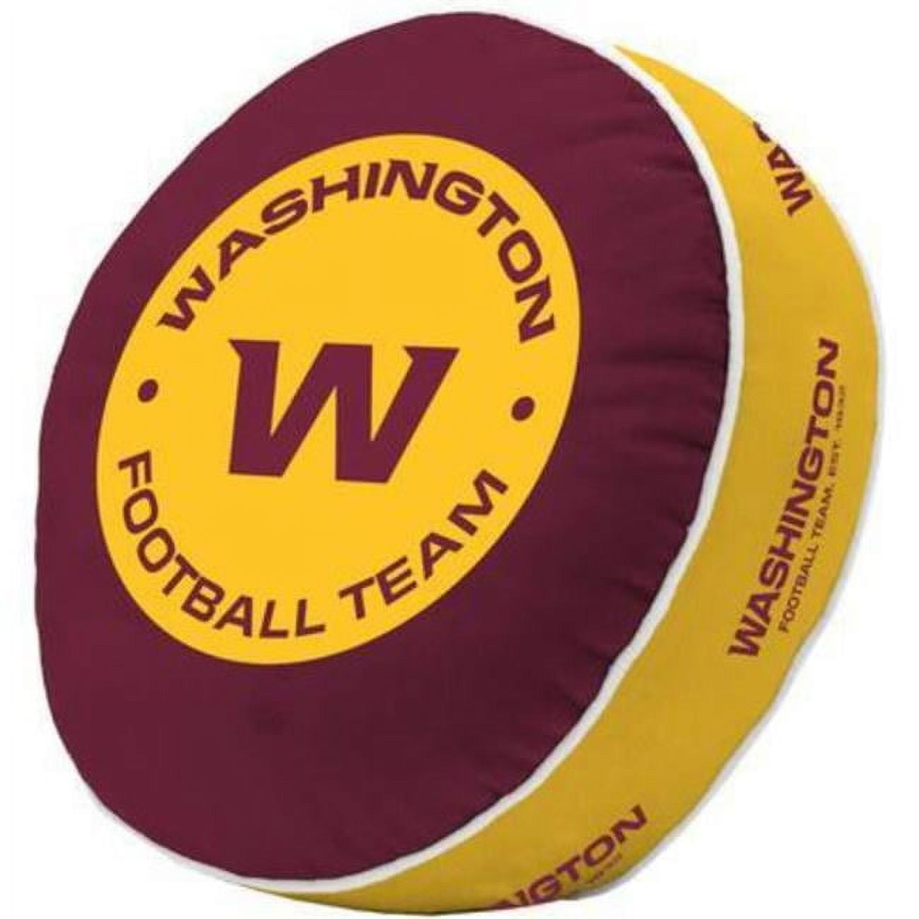Washington Commanders Maroon and Yellow Microplush Puff Pillow