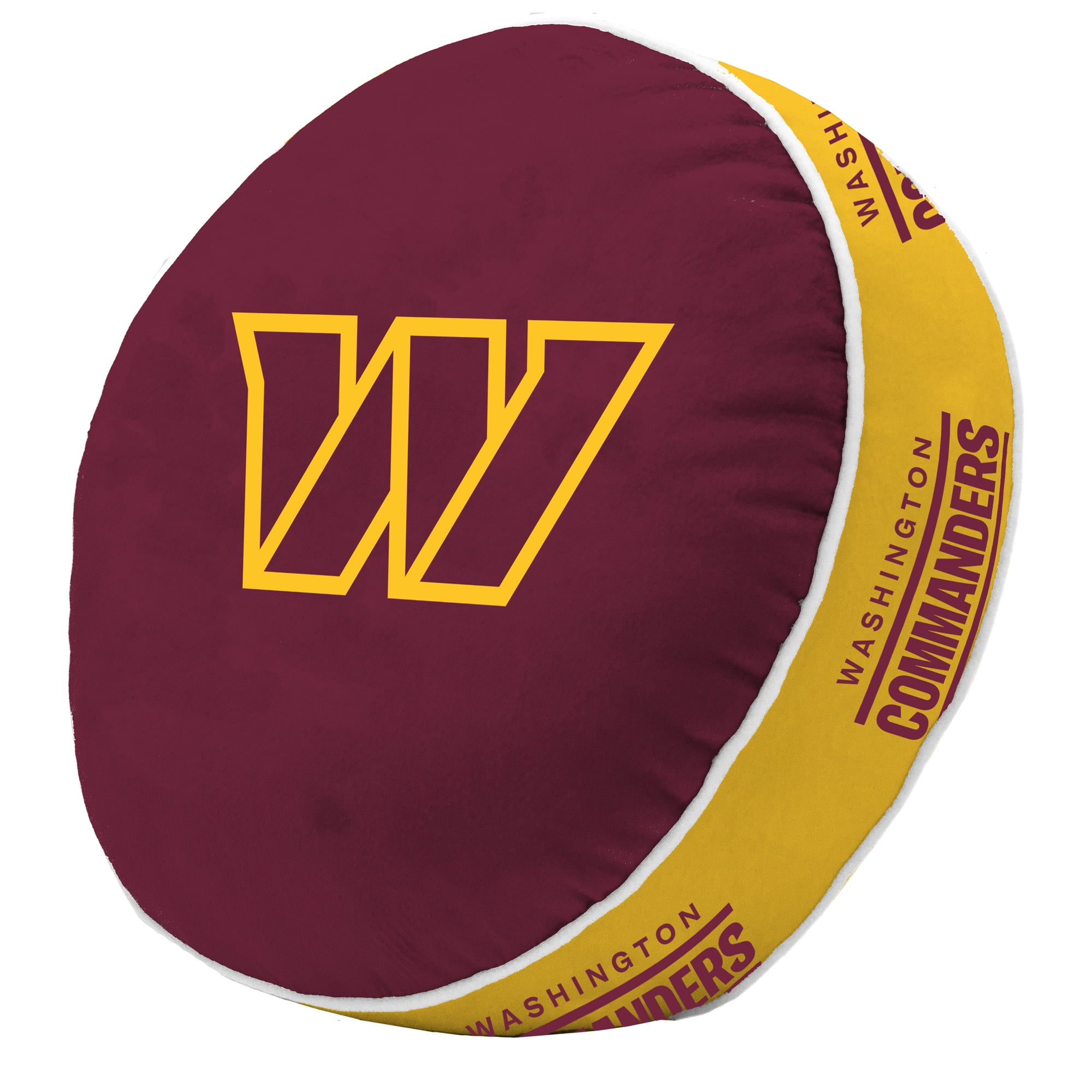 Washington Commanders Maroon and Yellow Microplush Puff Pillow