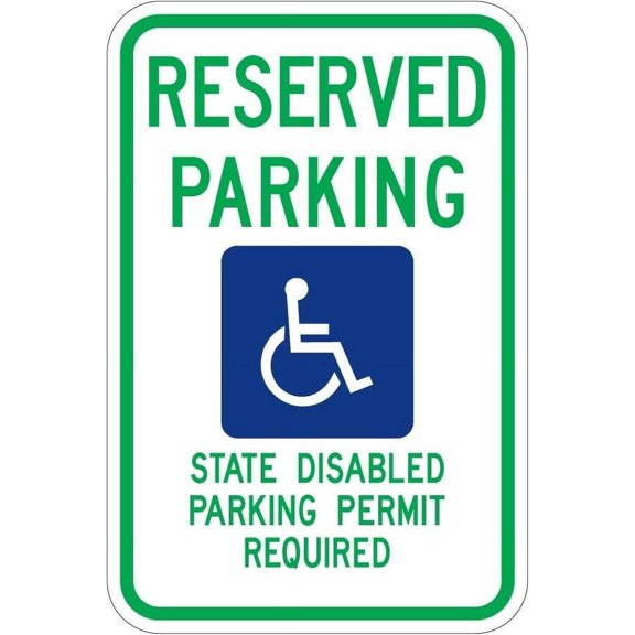 Washington Handicap Parking Sign Parking Signs Metal Sign Tin Sign 12x16 Inch - Caution Safety Warning Security Signs Indoor & Outdoor Signs for Home, Office, Work