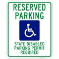 thumbnail image 1 of Washington Handicap Parking Sign, State Disabled Parking Permit Required, 24x30 Aluminum, 1 of 1