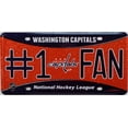 thumbnail image 1 of Washington Hockey Capitals #1 Fan Sparkly Glitter Look License Plate Tag - Number One! Let's Go! It's all about the Bling!, 1 of 5