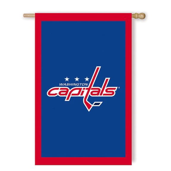 Washington Hockey Capitals Hand-Crafted Double Sided 28" x 44" Applique Banner Flag