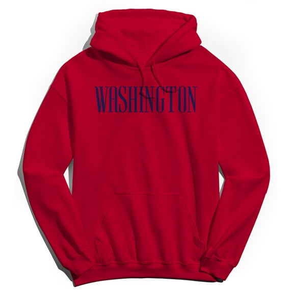 Washington Humor Graphic Red Men's Crewneck Sweatshirt Hoodie