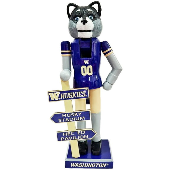 Washington Huskies 12" Mascot Nutcracker
