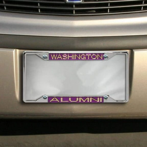 Washington Huskies Alumni Acrylic Insert Chrome License Plate Frame