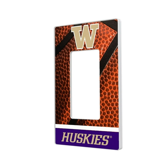 Washington Huskies Basketball Design Single Rocker Light Switch Plate