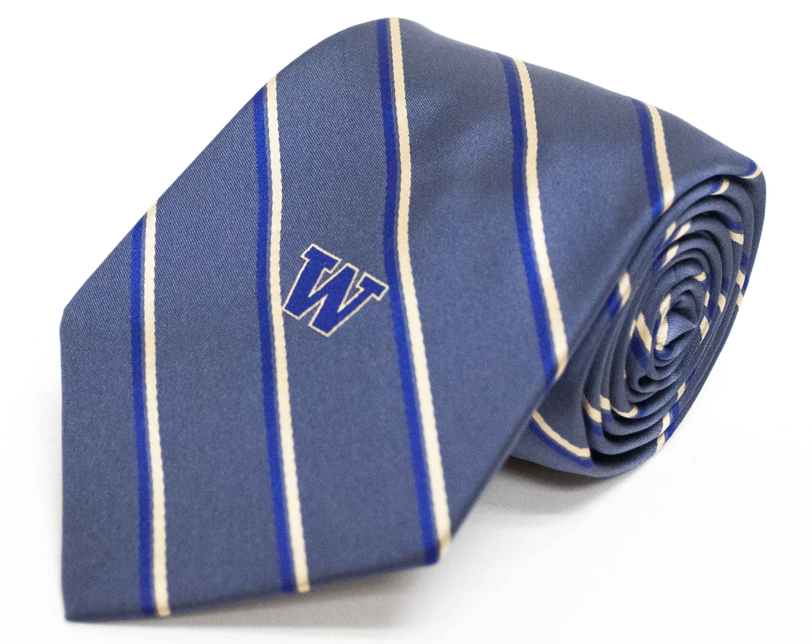 Washington Huskies Charcoal Stripe Necktie - Donegal Bay - Unisex - One Size