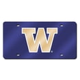 thumbnail image 1 of Washington Huskies Purple Mirrored Laser Cut License Plate Laser Tag, 1 of 8