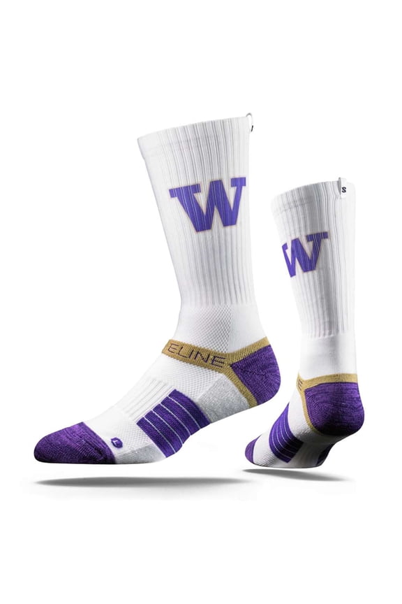 Washington Huskies Strideline Strapped Fit 2.0 Socks - White