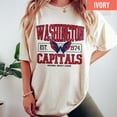 thumbnail image 1 of Washington Ice Hockey T-Shirt, Capitals Ice Hockey Shirt, Washington Capitals Fan Gift,Sand Color,Size L, 1 of 5