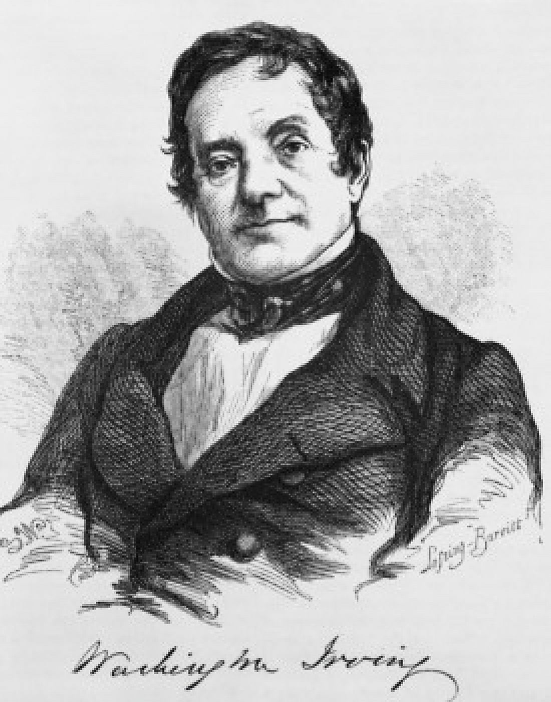 Washington Irving American History Illustration Canvas Art - (18 x 24)